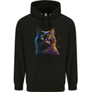 A Fantasy Cat With Cool Colours 7 Childrens Kids Hoodie Black