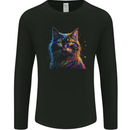 A Fantasy Cat With Cool Colours 7 Mens Long Sleeve T-Shirt Black