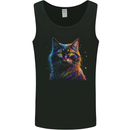 A Fantasy Cat With Cool Colours 7 Mens Vest Tank Top Black