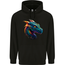 A Fantasy Colourful Dragon Childrens Kids Hoodie Black