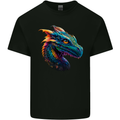 A Fantasy Colourful Dragon Mens Cotton T-Shirt Tee Top Black