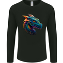 A Fantasy Colourful Dragon Mens Long Sleeve T-Shirt Black
