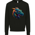 A Fantasy Colourful Dragon Mens Sweatshirt Jumper Black