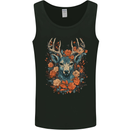 A Fantasy Deer With Flowers Mens Vest Tank Top Black