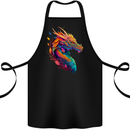 A Fantasy Dragon Cotton Apron 100% Organic Black