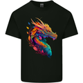 A Fantasy Dragon Mens Cotton T-Shirt Tee Top Black