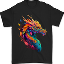 A Fantasy Dragon Mens T-Shirt 100% Cotton Black