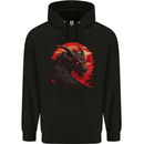 A Fantasy Dragon With a City Backdrop Childrens Kids Hoodie Black