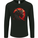 A Fantasy Dragon With a City Backdrop Mens Long Sleeve T-Shirt Black