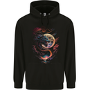 A Fantasy Dragon With a Full Moon Childrens Kids Hoodie Black