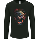 A Fantasy Dragon With a Full Moon Mens Long Sleeve T-Shirt Black