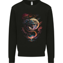 A Fantasy Dragon With a Full Moon Mens Sweatshirt Jumper Black