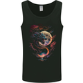 A Fantasy Dragon With a Full Moon Mens Vest Tank Top Black