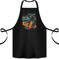 A Fantasy Fire Dragon Cotton Apron 100% Organic Black