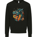 A Fantasy Fire Dragon Mens Sweatshirt Jumper Black
