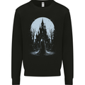 A Fantasy Haunted House Halloween Spooky Mens Sweatshirt Jumper Black