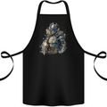 A Fantasy Medieval Knight in Armour Cotton Apron 100% Organic Black
