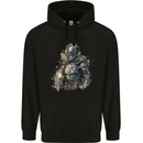 A Fantasy Medieval Knight in Armour Mens 80% Cotton Hoodie Black