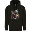 A Fantasy Medieval Knight in Armour Mens 80% Cotton Hoodie Black