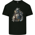 A Fantasy Medieval Knight in Armour Mens Cotton T-Shirt Tee Top Black