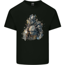 A Fantasy Medieval Knight in Armour Mens Cotton T-Shirt Tee Top Black