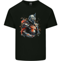 A Fantasy Medieval Knight in Armour Mens Cotton T-Shirt Tee Top Black