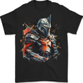A Fantasy Medieval Knight in Armour Mens T-Shirt 100% Cotton BLACK