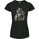 A Fantasy Medieval Knight in Armour Womens Petite Cut T-Shirt Black