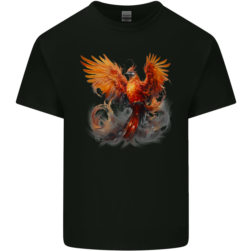 A Fantasy Phoenix Kids T-Shirt Childrens Black