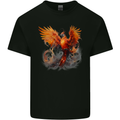 A Fantasy Phoenix Mens Cotton T-Shirt Tee Top Black