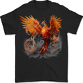 A Fantasy Phoenix Mens T-Shirt 100% Cotton BLACK