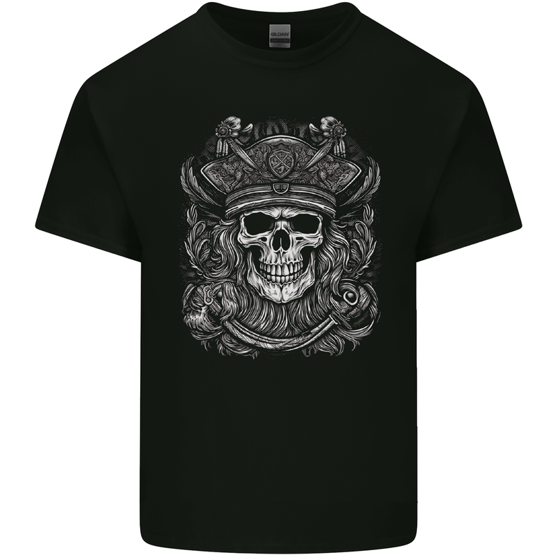 A Fantasy Pirate Skull Kids T-Shirt Childrens Black