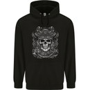 A Fantasy Pirate Skull Mens 80% Cotton Hoodie Black