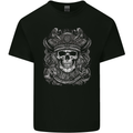 A Fantasy Pirate Skull Mens Cotton T-Shirt Tee Top Black
