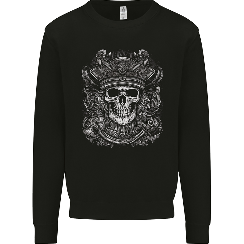 A Fantasy Pirate Skull Mens Sweatshirt Jumper Black