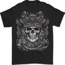 A Fantasy Pirate Skull Mens T-Shirt 100% Cotton BLACK