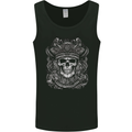 A Fantasy Pirate Skull Mens Vest Tank Top Black