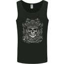 A Fantasy Pirate Skull Mens Vest Tank Top Black