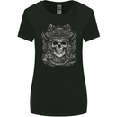 A Fantasy Pirate Skull Womens Wider Cut T-Shirt Black