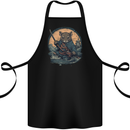 A Fantasy Samurai Mouse Cotton Apron 100% Organic Black