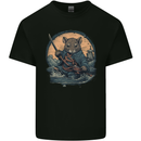 A Fantasy Samurai Mouse Kids T-Shirt Childrens Black