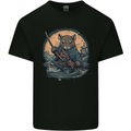 A Fantasy Samurai Mouse Mens Cotton T-Shirt Tee Top Black