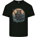 A Fantasy Samurai Mouse Mens Cotton T-Shirt Tee Top Black