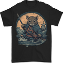 A Fantasy Samurai Mouse Mens T-Shirt 100% Cotton BLACK