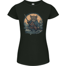 A Fantasy Samurai Mouse Womens Petite Cut T-Shirt Black