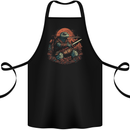 A Fantasy Samurai Turtle Tortoise Cotton Apron 100% Organic Black