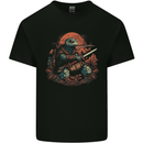 A Fantasy Samurai Turtle Tortoise Mens Cotton T-Shirt Tee Top Black