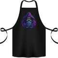 A Fantasy Wizard Owl Cotton Apron 100% Organic Black