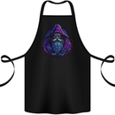 A Fantasy Wizard Owl Cotton Apron 100% Organic Black