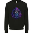 A Fantasy Wizard Owl Kids Sweatshirt Jumper Black